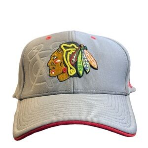 47 Brand Chicago Blackhawks Stretch Fit Hat Gray Size L/XL